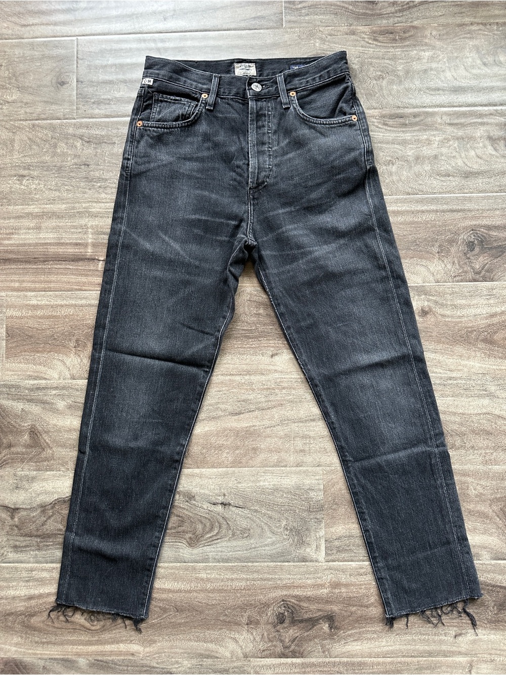 Citizens Of Humanity Liya Black High Rise Classic Fit Crop Jeans High Rise 23
